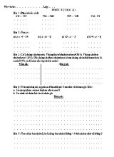Phiếu tự học môn Toán Lớp 3 - Phiếu số 2